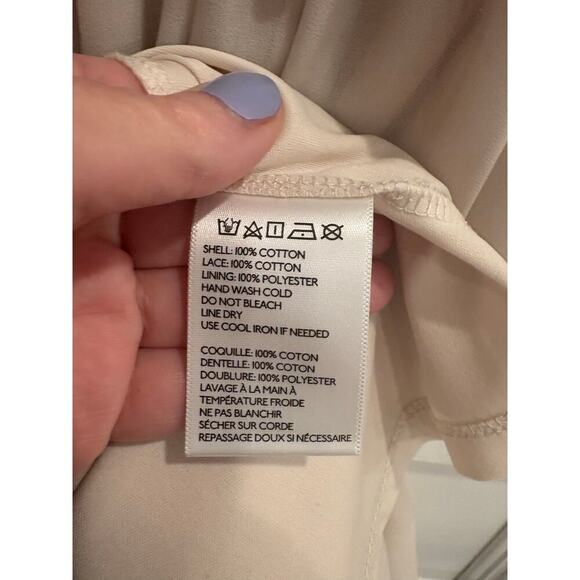 Staring at Stars Urban Outfitters Large Cream Crochet Top Dress Feminine Girly - Picture 5 of 5